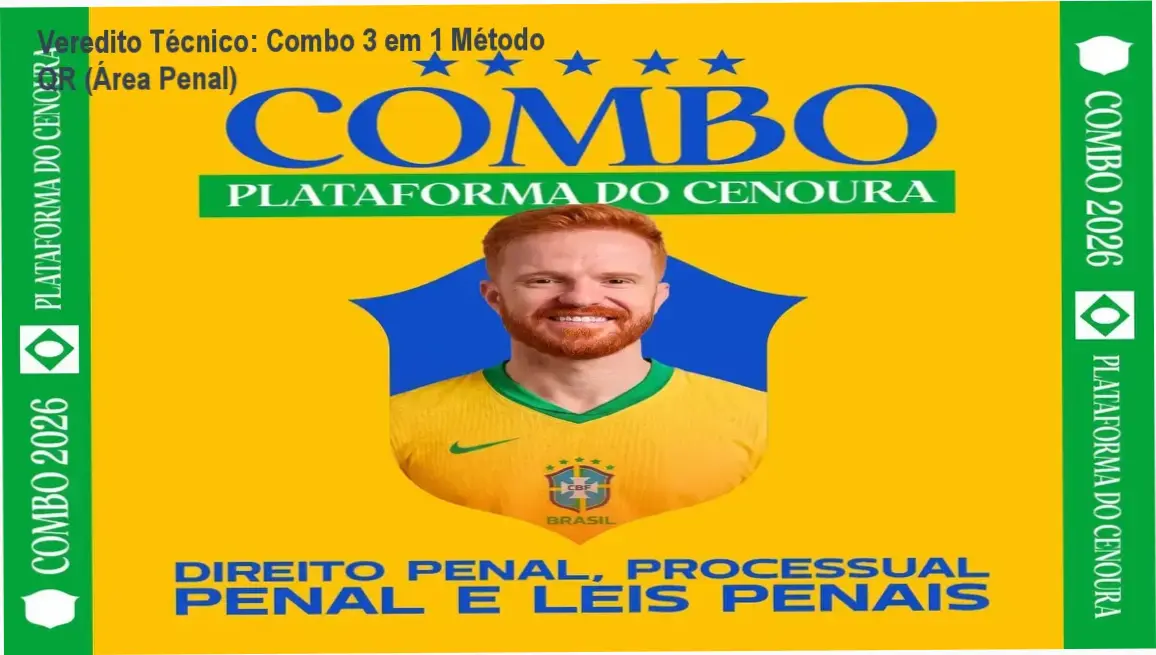 Veredito Técnico: Combo 3 em 1 Método QR (Área Penal) 1 Curso de Memorização PDF Livros interativos do Método QR com QR Codes para resolução de questões de Direito Penal