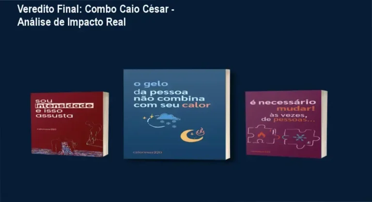 Veredito Final: Combo Caio César - Análise de Impacto Real 1 Curso de Memorização PDF Capa do combo de eBooks de Caio César focada em superação emocional e intensidade