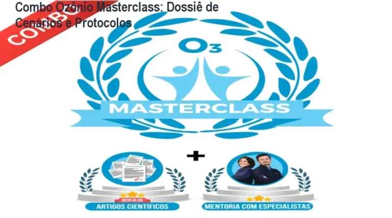 Combo Ozônio Masterclass: Dossiê de Cenários e Protocolos 1 Curso de Memorização PDF Profissional de saúde analisando protocolos técnicos do Combo Ozônio Masterclass