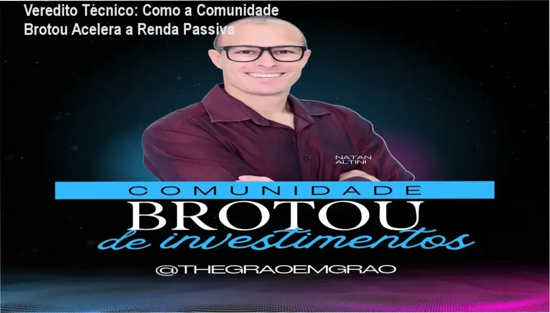 Infográfico demonstrando a construção de uma carteira previdenciária para renda passiva da Comunidade Brotou