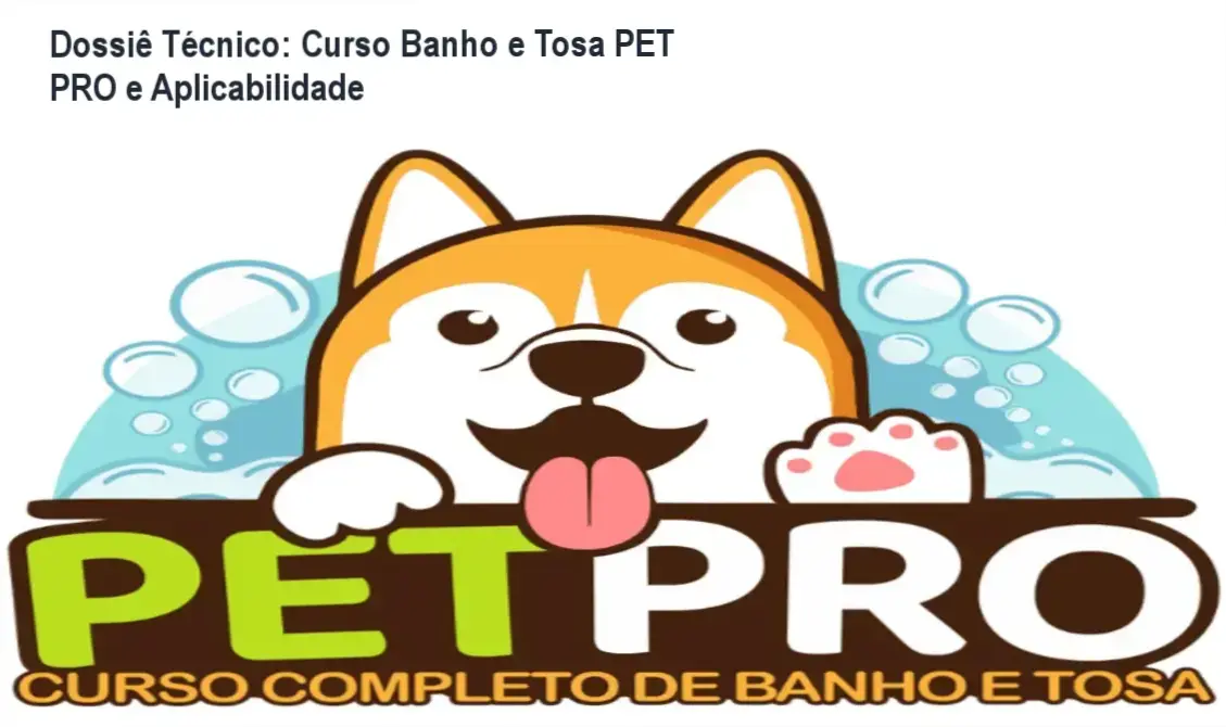 Demonstração de técnicas de banho e tosa profissional do curso PET PRO