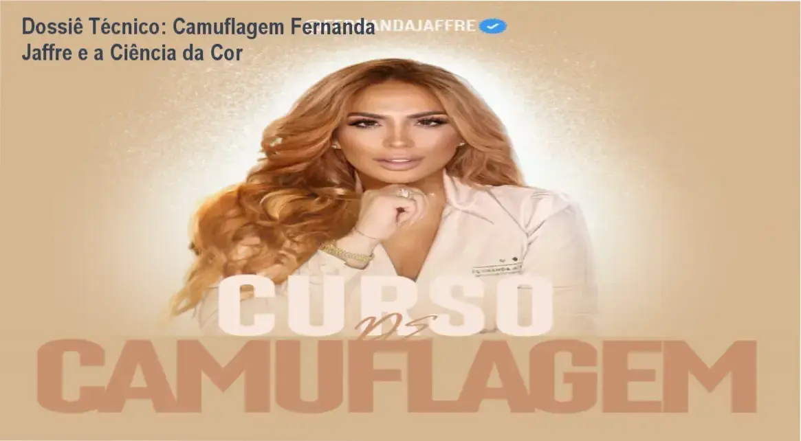Dossiê Técnico: Camuflagem Fernanda Jaffre e a Ciência da Cor 1 Curso de Memorização PDF Detalhes da técnica de camuflagem de estrias e cicatrizes do método Fernanda Jaffre