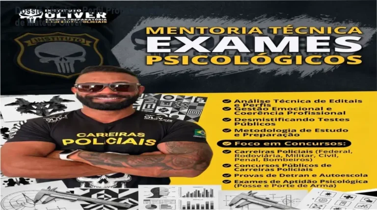 Dossiê Técnico: Perfil Profissiográfico de Mateus Oliver 6 Curso de Memorização PDF Infográfico detalhando a metodologia de Perfil Profissiográfico do Professor Mateus Oliver para exames psicológicos