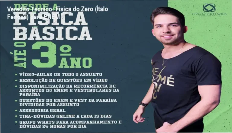 Veredito Técnico: Física do Zero (Ítalo Feitosa) para ENEM 5 Curso de Memorização PDF Interface do curso Física do Zero de Ítalo Feitosa com foco em aprovação no ENEM e Medicina
