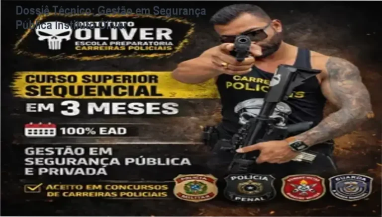 Dossiê Técnico: Gestão em Segurança Pública Instituto Óliver 9 Curso de Memorização PDF Certificado do Curso Superior Sequencial de Gestão em Segurança Pública do Instituto Óliver