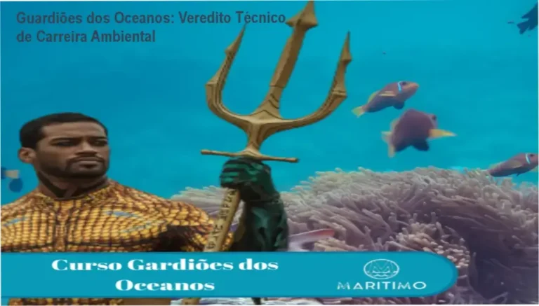 Especialista aplicando técnicas de monitoramento ambiental do curso Guardiões dos Oceanos
