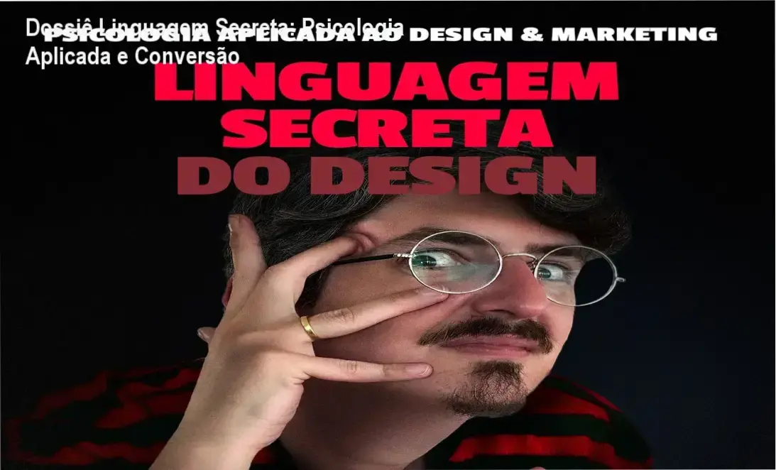 Infográfico demonstrando a aplicação de psicologia cognitiva no design de interfaces do curso Linguagem Secreta