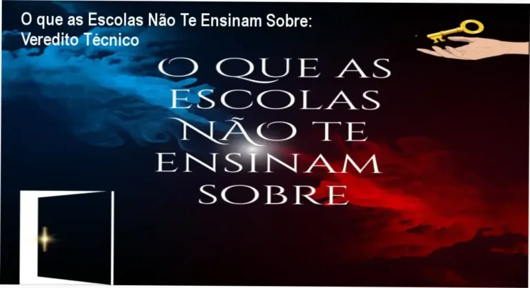 O que as Escolas Não Te Ensinam Sobre: Veredito Técnico 9 Curso de Memorização PDF Representação visual da transição do ensino tradicional para o autoconhecimento prático do curso de Amanda Gabriela Bernardes