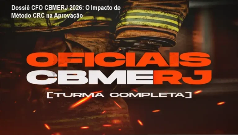 Interface do Curso Perspectiva CFO CBMERJ destacando o Método CRC de retenção de conhecimento