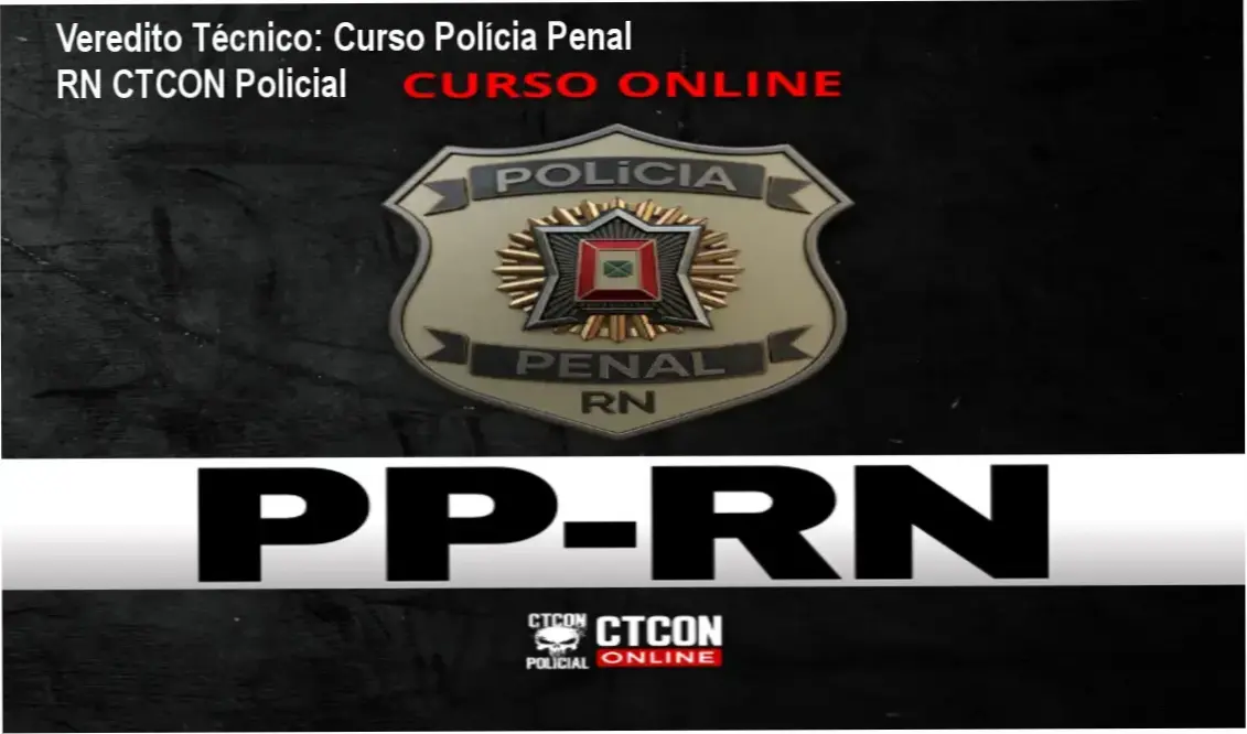 Interface do Curso Online Polícia Penal do RN da CTCON Policial com módulos de estudo