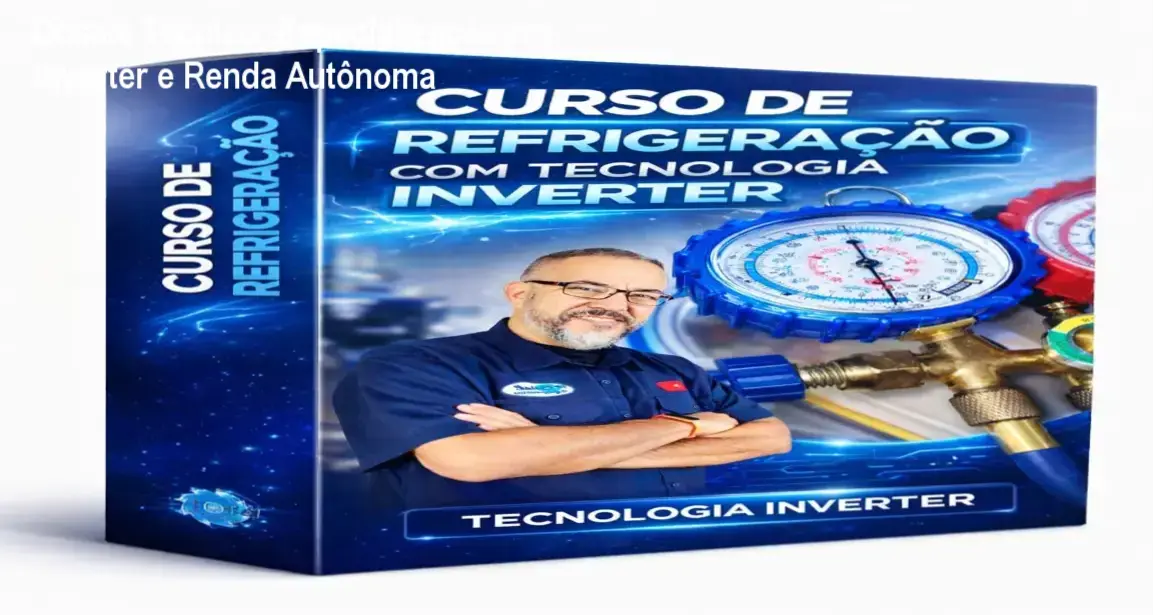 Dossiê Técnico: Especialização em Inverter e Renda Autônoma 1 Curso de Memorização PDF Técnico realizando manutenção em geladeira inverter seguindo o método de Ricardo Muniz