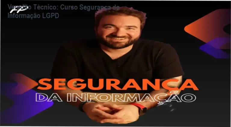 Interface do Curso de Segurança da Informação com foco em simulação de cenários LGPD