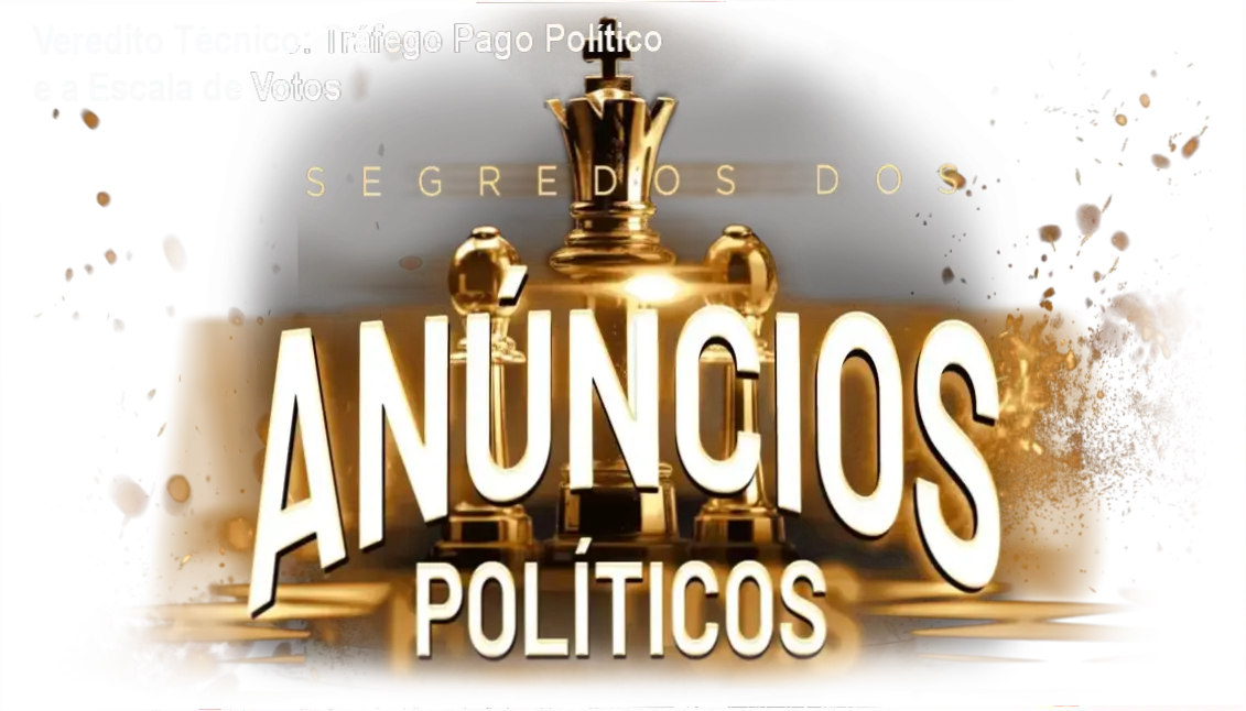 Veredito Técnico: Tráfego Pago Político e a Escala de Votos 1 Curso de Memorização PDF Infográfico demonstrando a aplicação de tráfego pago em campanhas políticas para expansão de base eleitoral