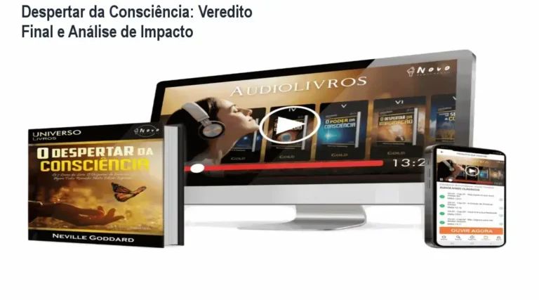 Representação do material Despertar da Consciência com foco em desenvolvimento mental e metafísica