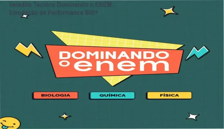 Interface do curso Dominando o ENEM apresentando o cronograma intensivo de Ciências da Natureza