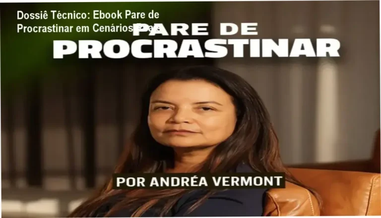 Dossiê Técnico: Ebook Pare de Procrastinar em Cenários Reais 7 Curso de Memorização PDF Capa do Ebook Pare de Procrastinar ilustrando a superação da autossabotagem
