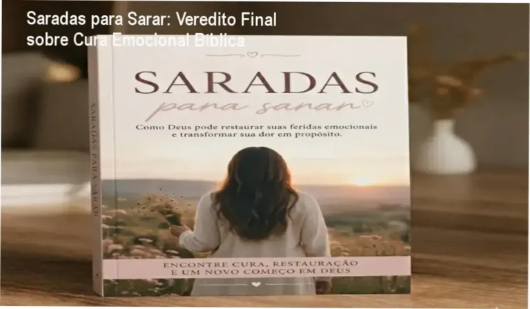 Capa do eBook Saradas para Sarar com elementos que remetem à cura emocional e fé cristã