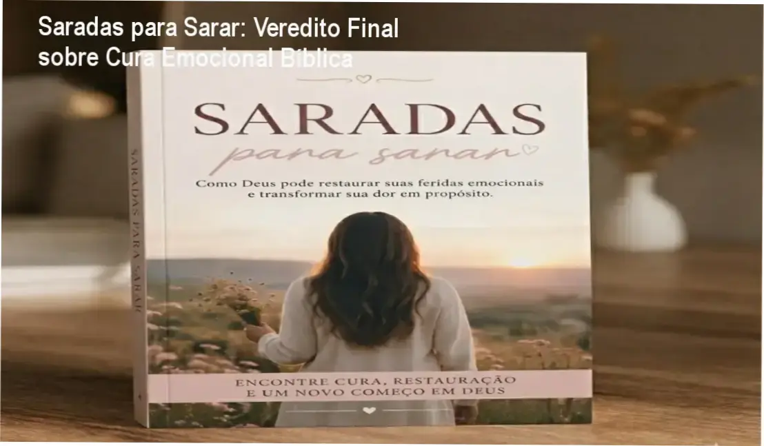 Saradas para Sarar: Veredito Final sobre Cura Emocional Bíblica 1 Curso de Memorização PDF Capa do eBook Saradas para Sarar com elementos que remetem à cura emocional e fé cristã