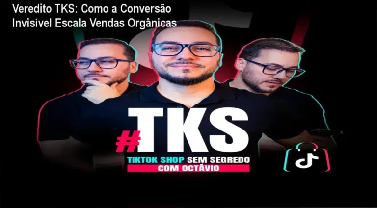 Interface do treinamento Ecossistema TKS detalhando a estratégia de vendas orgânicas no TikTok Shop