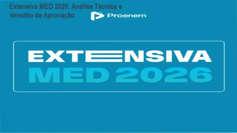 Interface de estudos do curso Extensiva MED 2026 para vestibular de Medicina