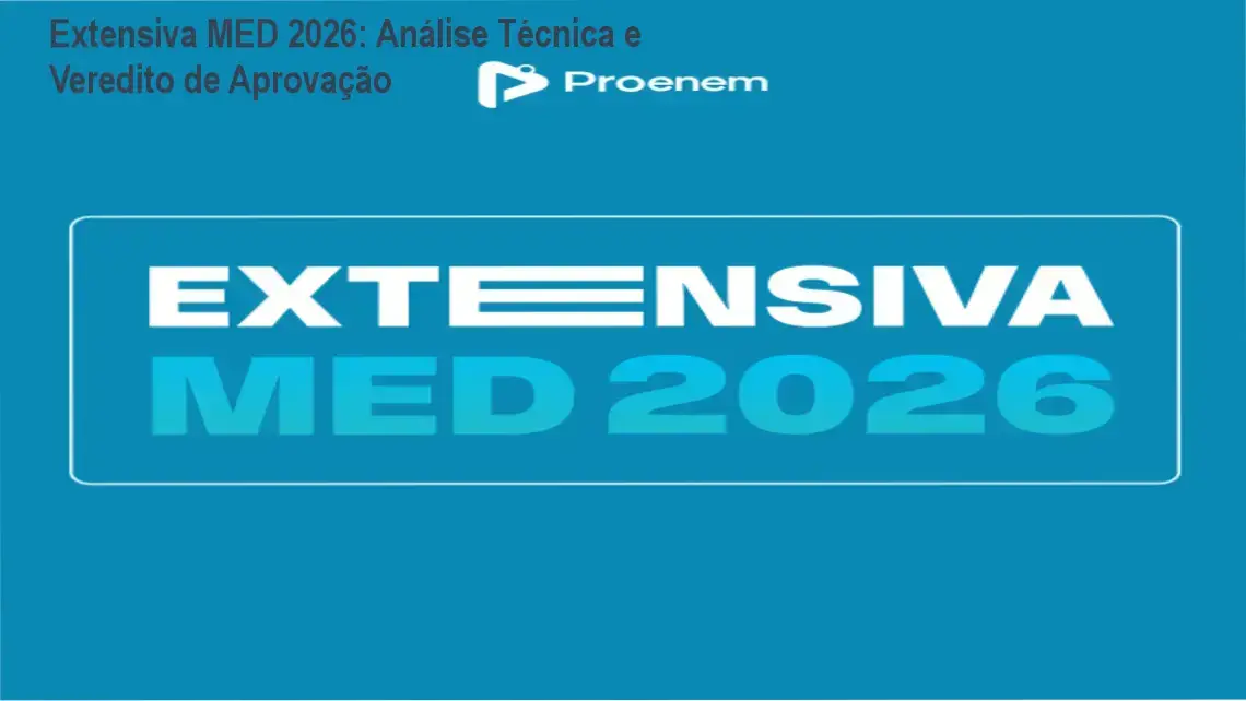 Interface de estudos do curso Extensiva MED 2026 para vestibular de Medicina