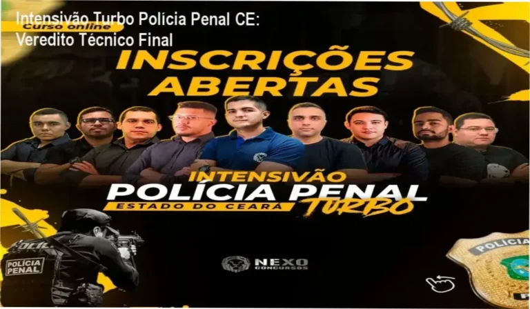 Plano de estudos estratégico do Intensivão Turbo Polícia Penal do Ceará