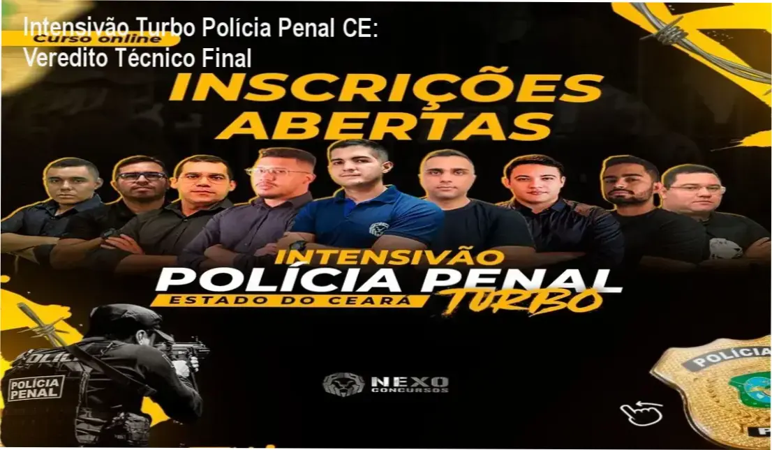 Plano de estudos estratégico do Intensivão Turbo Polícia Penal do Ceará