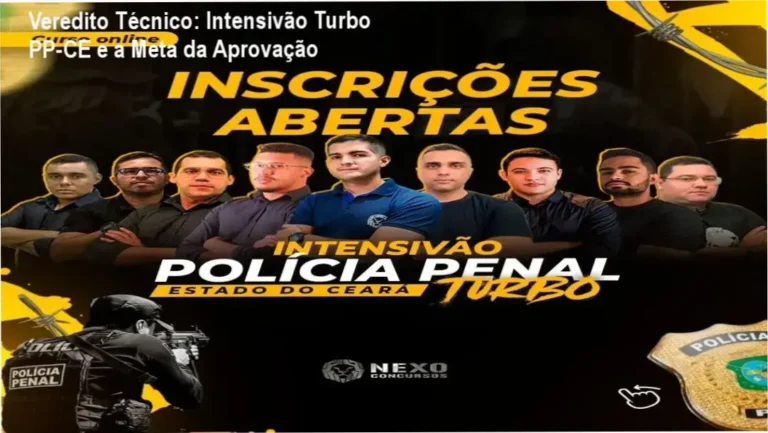 Cronograma de metas diárias do Intensivão Turbo Polícia Penal do Ceará para otimização de estudos