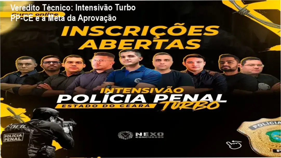 Cronograma de metas diárias do Intensivão Turbo Polícia Penal do Ceará para otimização de estudos