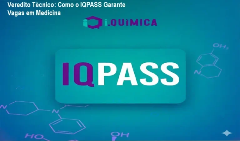 Veredito Técnico: Como o IQPASS Garante Vagas em Medicina 2 Curso de Memorização PDF Estudante utilizando o Diário de Estudos do IQPASS Passaporte iQuímica 2026 para preparação de Medicina