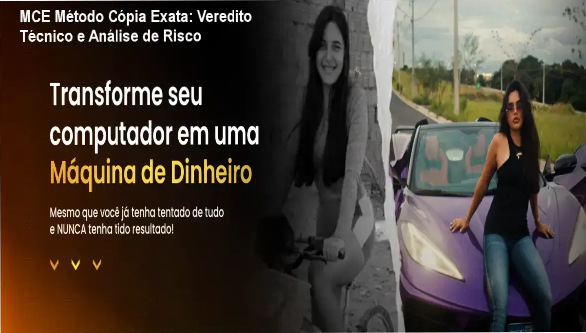 Interface do treinamento MCE Método Cópia Exata de Daiane Cavallcante