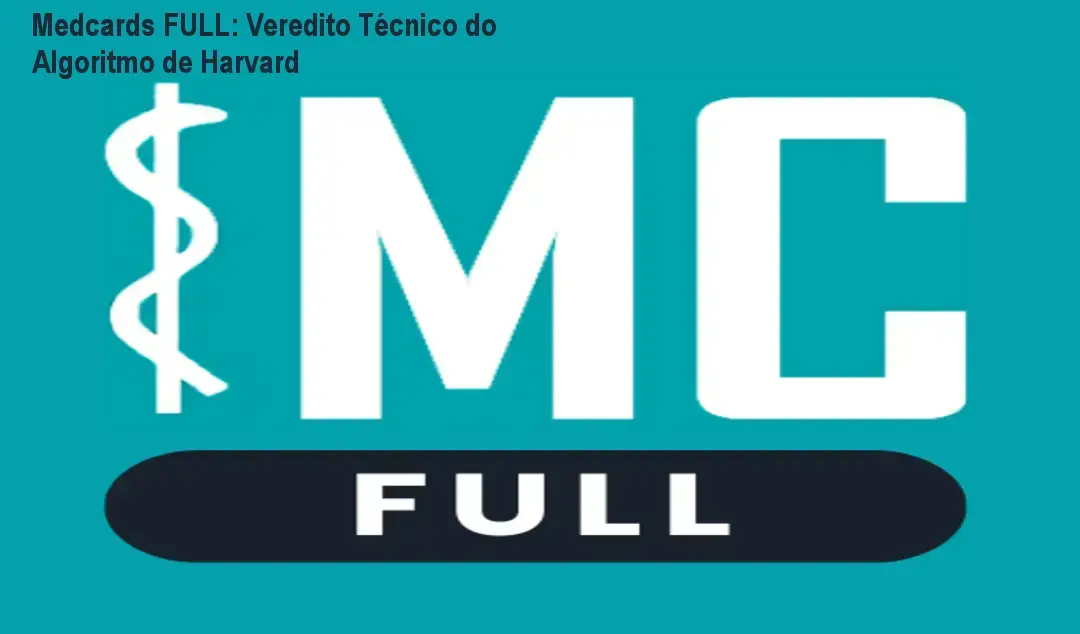 Medcards FULL: Veredito Técnico do Algoritmo de Harvard 1 Curso de Memorização PDF Interface do Medcards FULL demonstrando o sistema de flashcards e banco de questões para residência médica