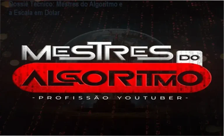 Dossiê Técnico: Mestres do Algoritmo e a Escala em Dólar 7 Curso de Memorização PDF Painel estratégico do Mestres do Algoritmo focando em automação de canais dark e IA