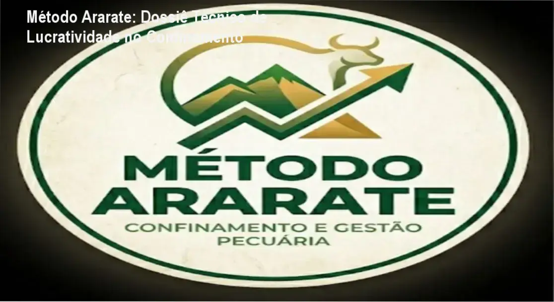 Método Ararate: Dossiê Técnico de Lucratividade no Confinamento 1 Curso de Memorização PDF Dashboard de gestão do Método Ararate mostrando controle de custos e ganho de peso bovino