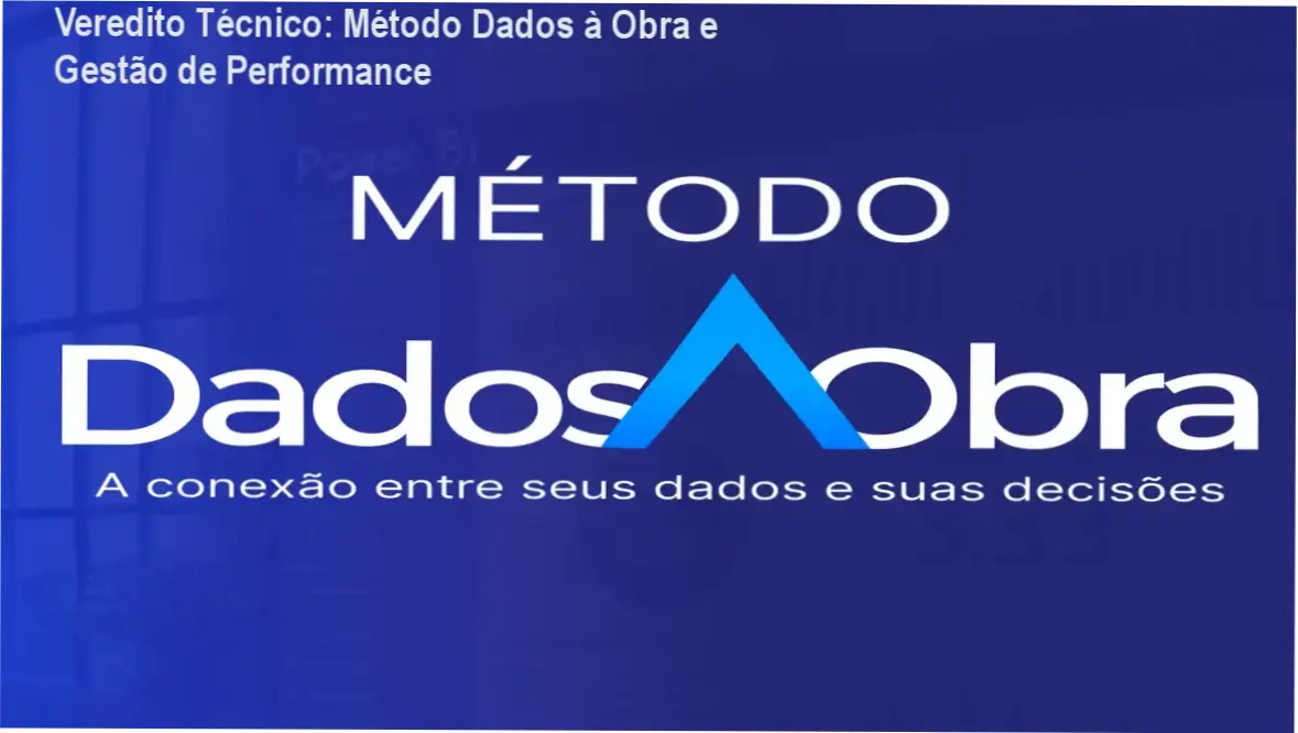Dashboard de gestão de obras do Método Dados à Obra exibindo indicadores de custo e produtividade em Power BI