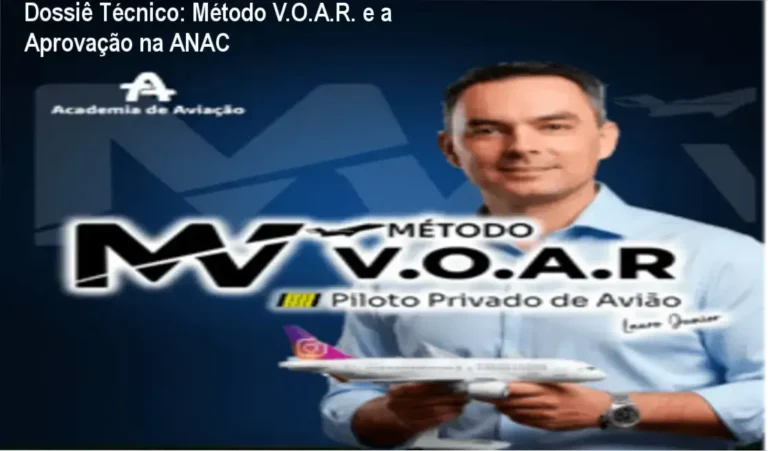 Dossiê Técnico: Método V.O.A.R. e a Aprovação na ANAC 2 Curso de Memorização PDF Interface do Método V.O.A.R. apresentando simulados para a prova de Piloto Privado da ANAC