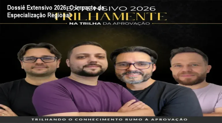 Dossiê Extensivo 2026: O Impacto da Especialização Regional 1 Curso de Memorização PDF Estudante analisando o cronograma do curso Na Trilha da Aprovação Extensivo 2026 focado em vestibulares do Paraná