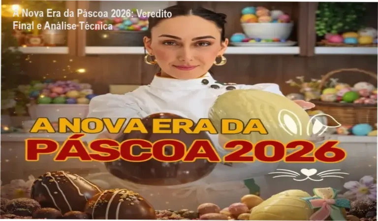 A Nova Era da Páscoa 2026: Veredito Final e Análise Técnica 7 Curso de Memorização PDF Infográfico de análise técnica do curso A Nova Era da Páscoa 2026 focada em lucro na confeitaria