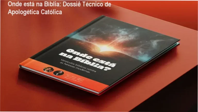 Onde está na Bíblia: Dossiê Técnico de Apologética Católica 9 Curso de Memorização PDF Capa do eBook Onde está na Bíblia focado em versículos para defesa da fé católica