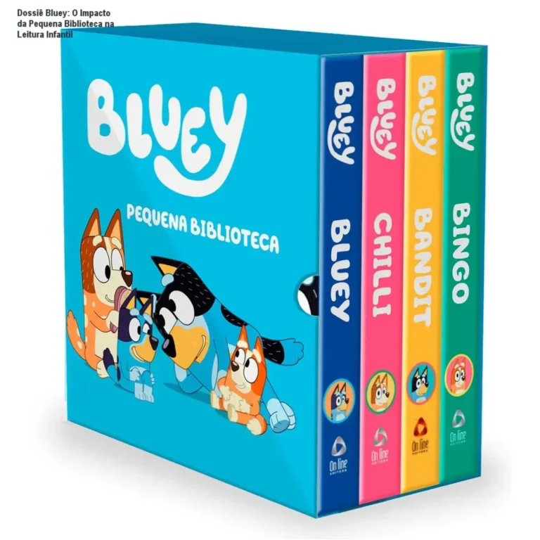 Kit de 4 livros da Pequena Biblioteca da Bluey com capa dura para crianças