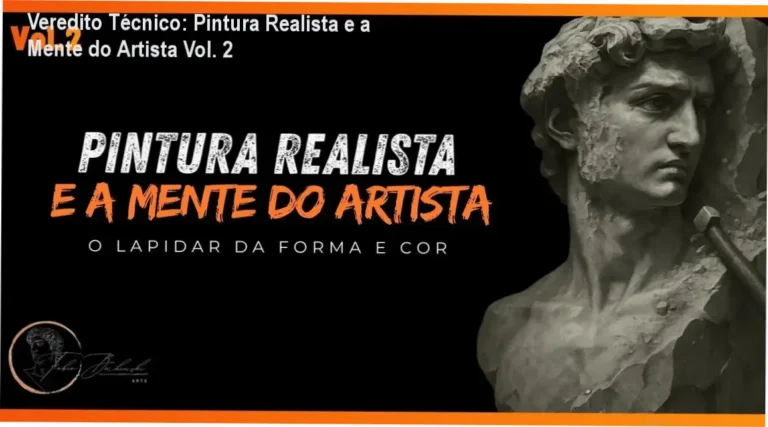 Veredito Técnico: Pintura Realista e a Mente do Artista Vol. 2 3 Curso de Memorização PDF Detalhe de pintura realista em colecionável aplicando técnicas de luz e volume do curso de Fábio Bechinski