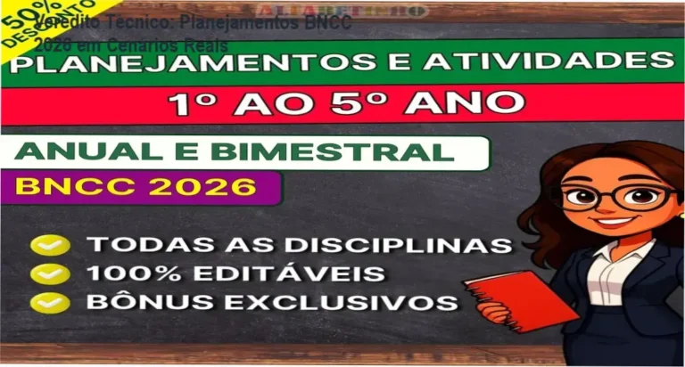 Kit de planejamentos e atividades BNCC 2026 para professores do 1º ao 5º ano