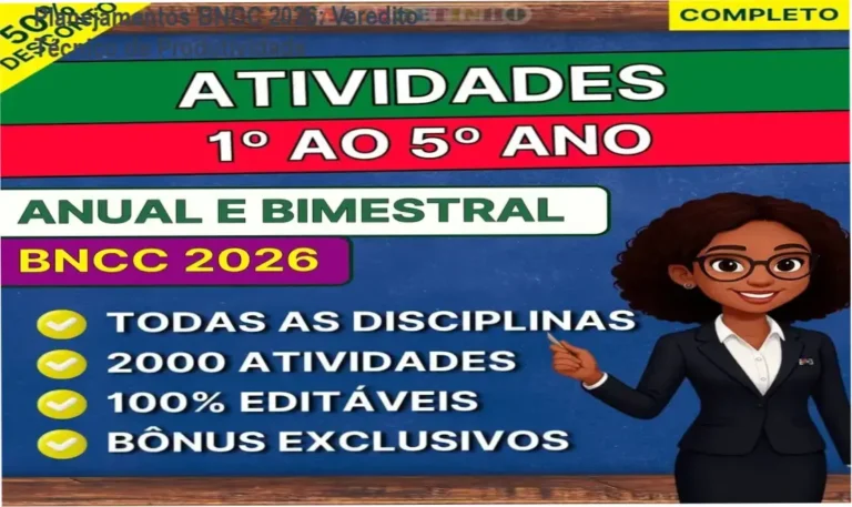 Planejamentos BNCC 2026: Veredito Técnico de Produtividade 9 Curso de Memorização PDF Professor utilizando os modelos editáveis do Planejamentos BNCC 2026 para otimizar a rotina escolar