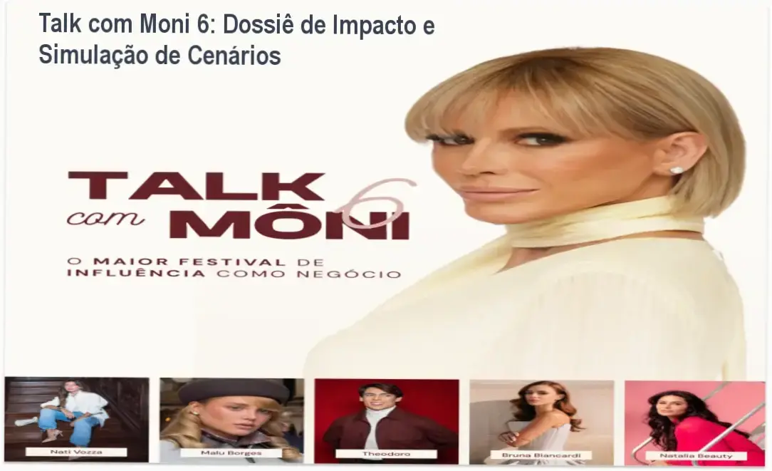 Talk com Moni 6: Dossiê de Impacto e Simulação de Cenários 1 Curso de Memorização PDF Networking e estratégias de branding de luxo no evento Talk com Moni 6 em São Paulo