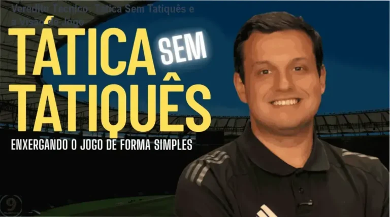 Representação de análise tática de futebol simplificada do método Tática Sem Tatiquês