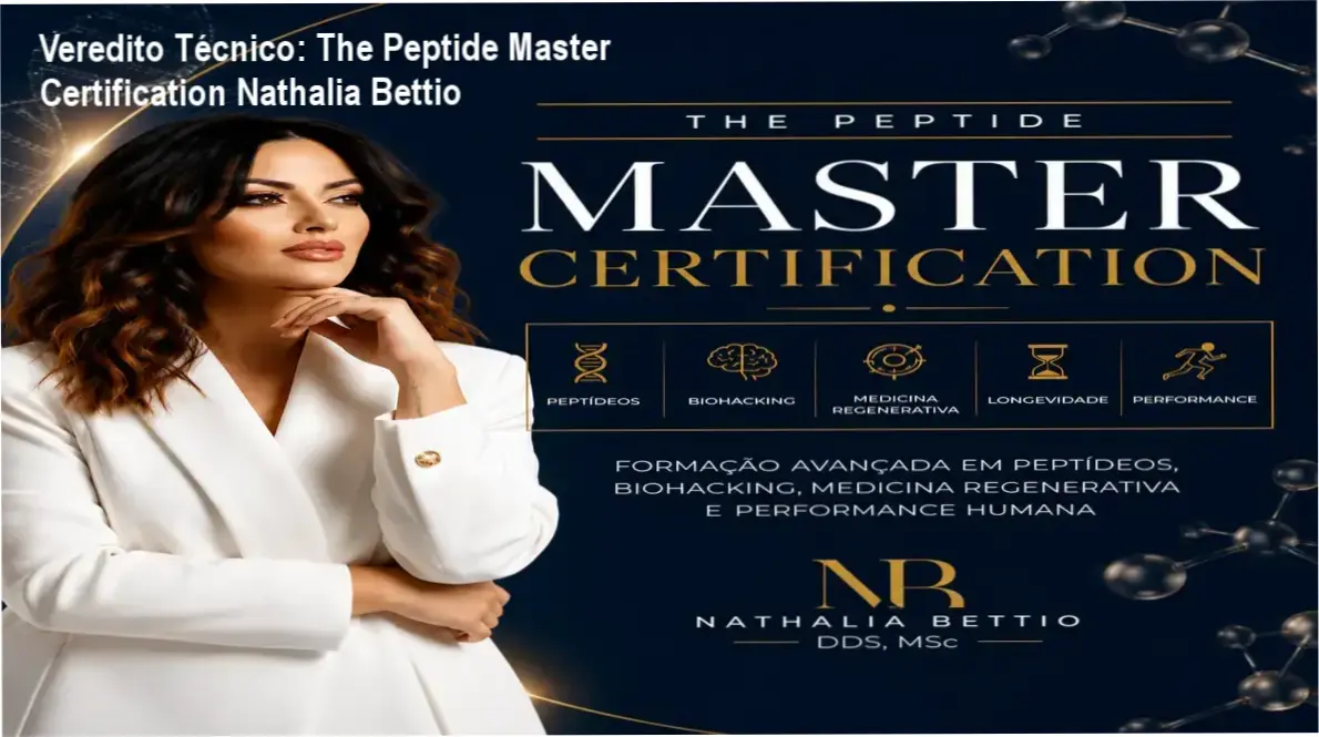 Certificação Internacional em Peptídeos da Dra. Nathalia Bettio para profissionais da saúde