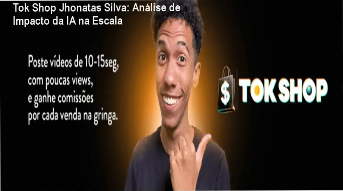Interface de automação de vídeos com IA para TikTok Shop do curso Tok Shop Jhonatas Silva