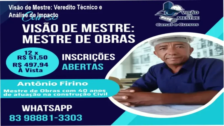 Visão de Mestre: Veredito Técnico e Análise de Impacto 9 Curso de Memorização PDF Análise técnica do treinamento Visão de Mestre para profissionais da construção civil