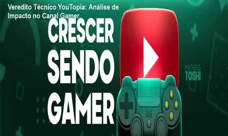 Veredito Técnico YouTopia: Análise de Impacto no Canal Gamer 10 Curso de Memorização PDF Infográfico técnico demonstrando o crescimento de visualizações de um canal gamer utilizando o método YouTopia