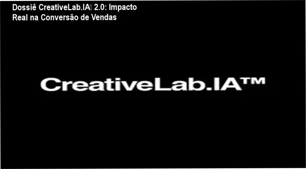 Dossiê CreativeLab.IA™ 2.0: Impacto Real na Conversão de Vendas 1 Curso de Memorização PDF Interface do CreativeLab.IA™ 2.0 gerando artes comerciais de alta conversão com prompts otimizados